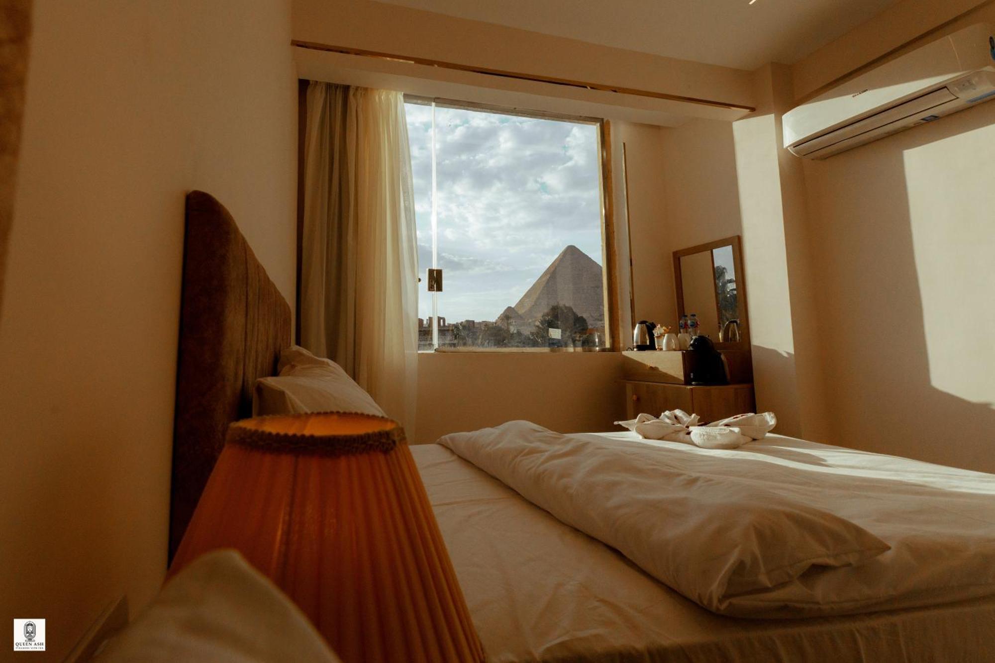 Queen Ash Pyramid View Inn Kafret el-Gabal Eksteriør bilde